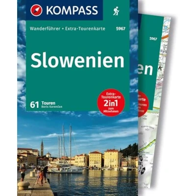 Afbeelding van KOMPASS Wanderführer Slowenien, 61 Touren mit Extra Tourenkarte