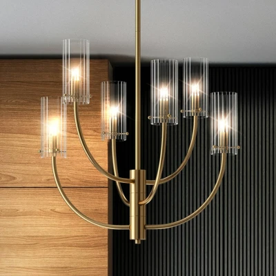 Afbeelding van Maytoni Arco hanglamp met 6 glazen kappen