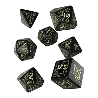 Image de Q Workshop Qwocth19 Cthulhu Wurfelset Noir/Glow in The Dark 178 cm Accessoire de Jeu