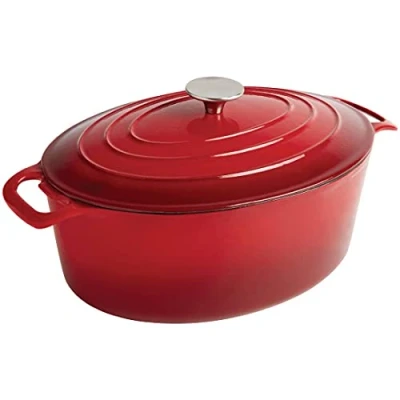 Afbeelding van Vogue ovale inductie braadpan rood 5L