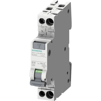 Afbeelding van Siemens 5SV13167KK16 Aardlekschakelaar/zekeringautomaat 1 polig 16 A 0.03 230 V