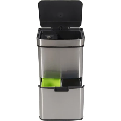 Afbeelding van Trebs 99347 Sensor afvalcontainer / Comfortliving 65l met 4 compartimenten en lade Stainless steel