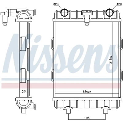 Afbeelding van Radiateur NISSENS 606645