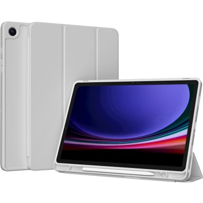 Afbeelding van Accezz Tablet Hoes Geschikt voor Samsung Galaxy Tab A9 Plus Smart Silicone Bookcase Grijs