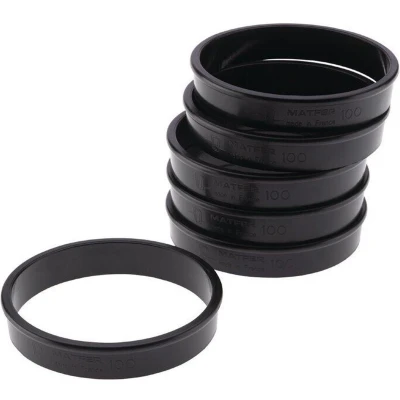 Afbeelding van Taartring met antikleeflaag Exoglass Set van 6 Matfer