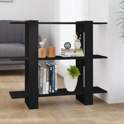 Afbeelding van Boekenkast/kamerscherm 100x30x87 cm zwart