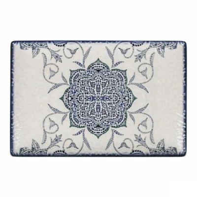 Afbeelding van Serveerschaal La Mediterránea Rosetta Porselein Rechthoekig 30 x 20 2,5 cm (6 Stuks)