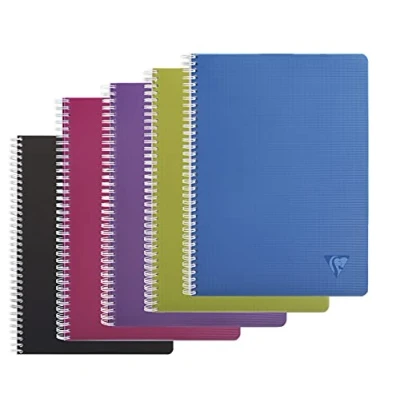 Afbeelding van Clairefontaine, Notitieboekje + schrijfblok, Spiralheft (A4, Gecontroleerd, Softcover)