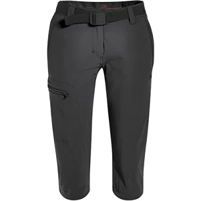 Afbeelding van Inara Slim Capri Wandelbroek Dames Black 990 42 Zwart