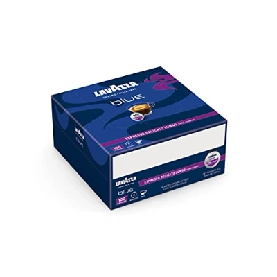 Image de Lavazza Blue Espresso Delicato Lungo Lot de 100 capsules café 100% arabica compatibles avec la machine à