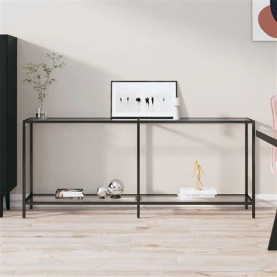 Afbeelding van vidaXL Wandtafel 180x35x75,5 cm gehard glas transparant