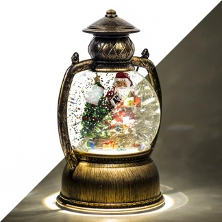 Afbeelding van Kerstlantaarn met kerstman Konstsmide 20 cm (LED, Batterijen, Timer)