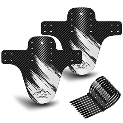 Afbeelding van NICEDACK Spatborden voor mountainbike, spatbescherming, en achter, compatibel met fietsaccessoires, MTB, Mud Guard Fit 20, 26, 27, 27,5 inch, 29 inch Fat Bike (Wit)