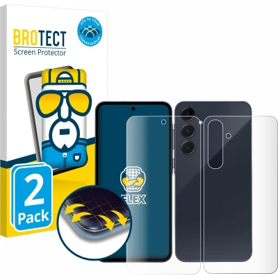 Afbeelding van BROTECT Screenprotector voor Samsung Galaxy A55 5G (Voor+Achter) Folie Beschermfolie transparant volledig dekking (2 Stuks)