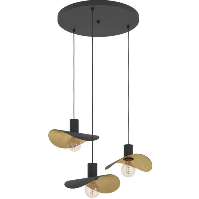 Afbeelding van Eglo Saceda Hanglamp Zwart / Goud 390395