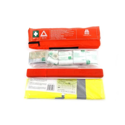 Afbeelding van AMiO Combi Plus set EHBO Kit en DIN13164 Veiligheidsvest Driehoek met Waterdichte Verpakking Rood