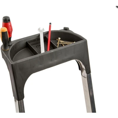Afbeelding van TRAPLADDER ALUMINIUM 4 TREDEN EURO STEP