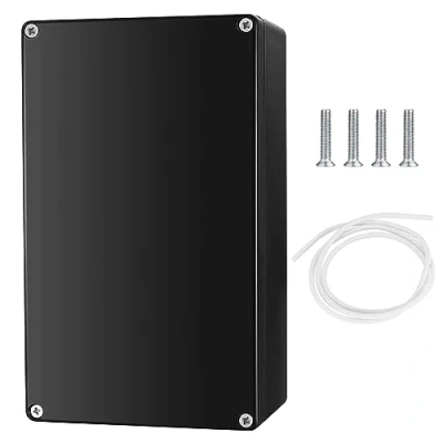 Afbeelding van aansluitdoos, IP65 waterdicht, elektrisch, buiten, connectoren, plastic doos, buitenelektronica, zwart/200 x 120 75 mm