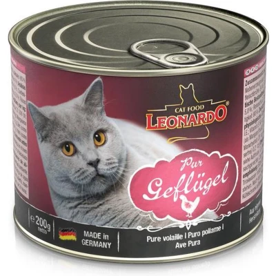 Afbeelding van 6x200g All Meat Gevogelte Puur Leonardo Kattenvoer