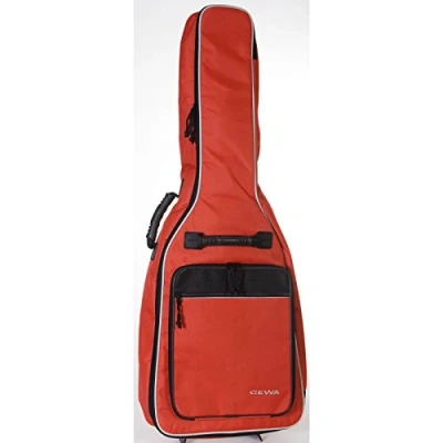 Image de GEWA Gitarren Gig Bag Economy 12mm pour guitare classique 3/4 7/8, rouge (indéchirable et imperméable, rembourrage de 12mm, sangles sac à dos luxe, grand compartiment accessoires) 212112