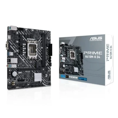 Image de ASUS PRIME H610M K D4 carte mère micro ATX Socket LGA1700 H610 Chipset USB 3.2 Gen 1 2 Gigabit LAN graphique embarquée (unité centrale requise) audio HD (8 canaux)