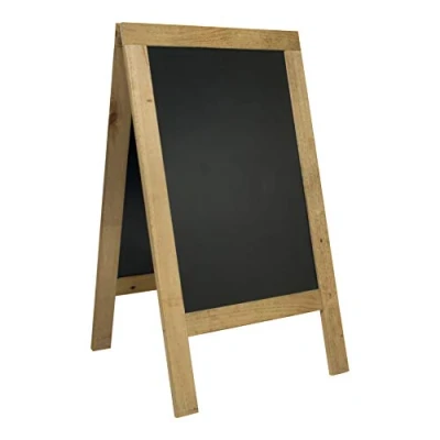Afbeelding van Stoepbord Steigerhout, 12kg, 131x72cm, Naturel, Securit