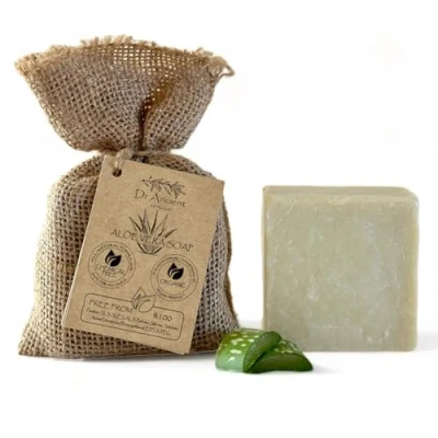 Image de Savon À La Aloe Vera Organique Naturel Végétalien Traditionnel Fait Main Antique Anti Âge, Efficace Contre Les Coups De Soleil Et L&#039;İrritation Peau Aucun Produit Chimique!