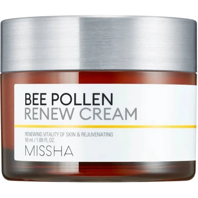 Afbeelding van MISSHA Bee Pollen Renew Cream 50ml Soothing &amp; Revitalizing for Damaged Skin Healthier Looking Complexion Korean Beauty Trending Skincare