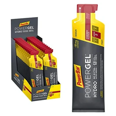 Image de PowerBar PowerGel Hydro Cherry 24x67ml Gel Énergétique à Haute Teneur en Carbone + C2MAX Magnésium et Sodium 51mg Caféine
