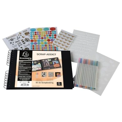 Image de Kit Scrapbooking Album Exacompta ScrapAddict noir