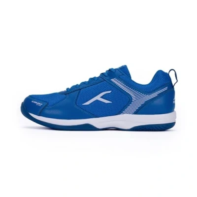 Afbeelding van HUNDRED Court Star Non Marking Professional Badminton Shoes for Mens (Blue/White, EU 41/UK 7/US 8) X Cushion Protection Suitable Indoor Tennis/Squash/Table Tennis/Basketball &amp; Padel