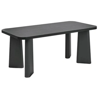 Afbeelding van Beliani ATLIN Eettafel Zwart 180 x 90 cm MDF
