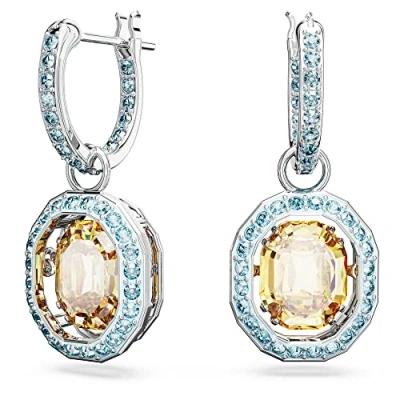 Afbeelding van Swarovski dames CHROMA PE MINI HOOPS YEL/RHS in de kleur Zilver