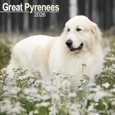 Afbeelding van Great Pyrenees Calendar 2026 Square Dog Breed Wall 16 Month
