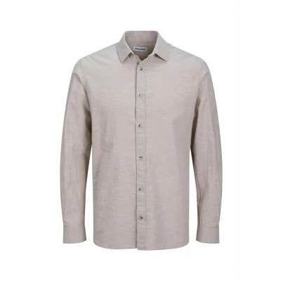 Afbeelding van Jack &amp; Jones Overhemd Jjesummer Shirt Ls Sn 12269315 Crockery Mannen Maat S