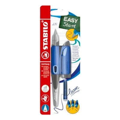 Afbeelding van STABILO EASYbirdy Ergonomische Vulpen Rechtshandig Pastel Edition Blauw/Licht Blauw Standaard M punt