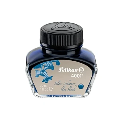 Afbeelding van Pelikan Inktglas 4001, 30 ml, 1 stuk blauw/zwart