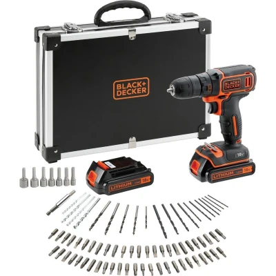 Afbeelding van BLACK+DECKER BDCD18BAFC QW Accuboormachine kit 18V 80 accessoires Retourdeal