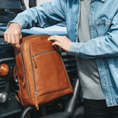 Afbeelding van The Chesterfield Brand Detroit Laptoprugzak cognac backpack