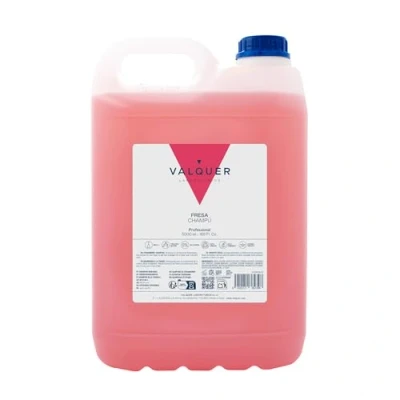 Afbeelding van Valquer Profesional Nieuwe Strawberry Special Shampoo voor Kappers. Professionele 5000 ml