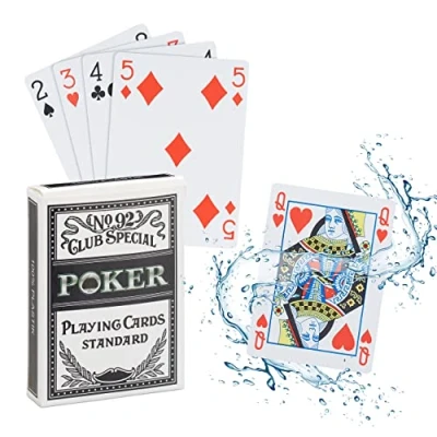 Afbeelding van Relaxdays speelkaarten poker pokerkaarten plastic 54 kaarten waterdicht