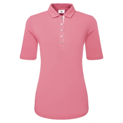 Afbeelding van FootJoy Half Sleeve Solid Pique Dames Roze