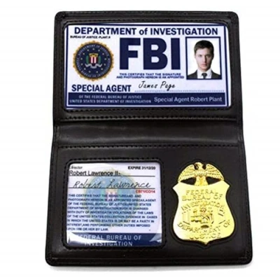 Afbeelding van FBI Novelty Badgehouder voor politieagent, rollenspel, detective, Halloween cadeau (decaan)