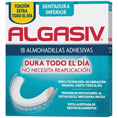 Afbeelding van Zelfklevende Pads voor kunstgebitten Inferior Algasiv (18 uds)