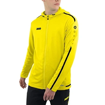 Afbeelding van Jas met kap Striker 2.0 Fluogeel/zwart / 128