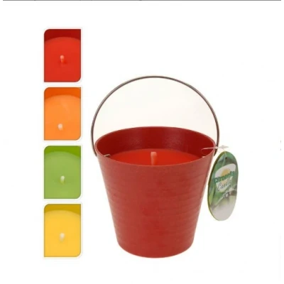 Afbeelding van Kaars in eco pot rood