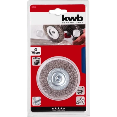 Afbeelding van KWB Schijfborstel RVS 75mm Fijn