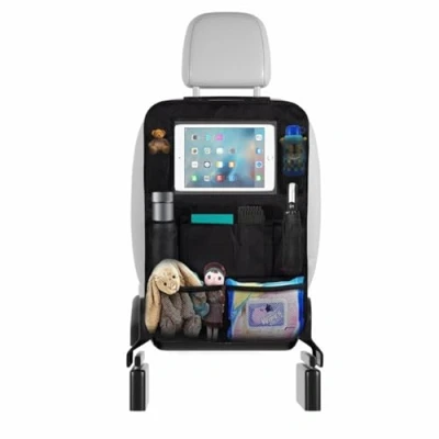 Afbeelding van Auto organizer voor kinderen, 1 stuk autorugbescherming met vak iPad 10 inch, zakken, autostoelbeschermer