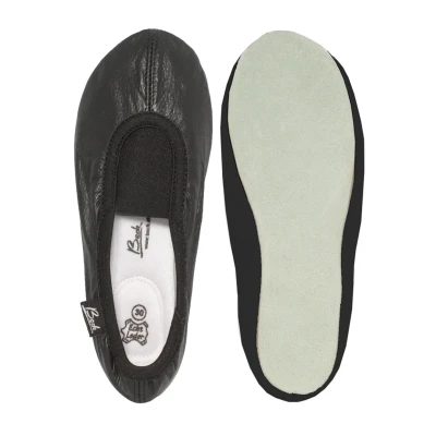 Afbeelding van Beck Gymnastik Basic Pantoffels voor kinderen, Maat: 27, Schwarz Leer