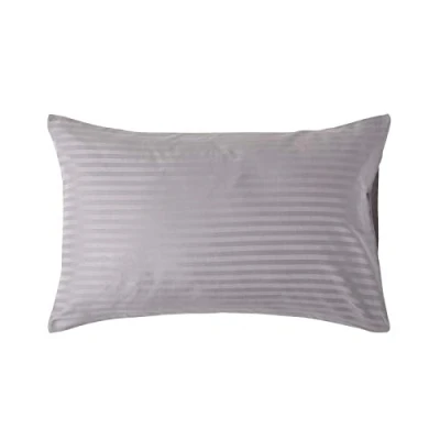 Afbeelding van Homescapes kussensloop 48 x 74 cm met satijnen strepen Zilvergrijs 330 Draadtelling